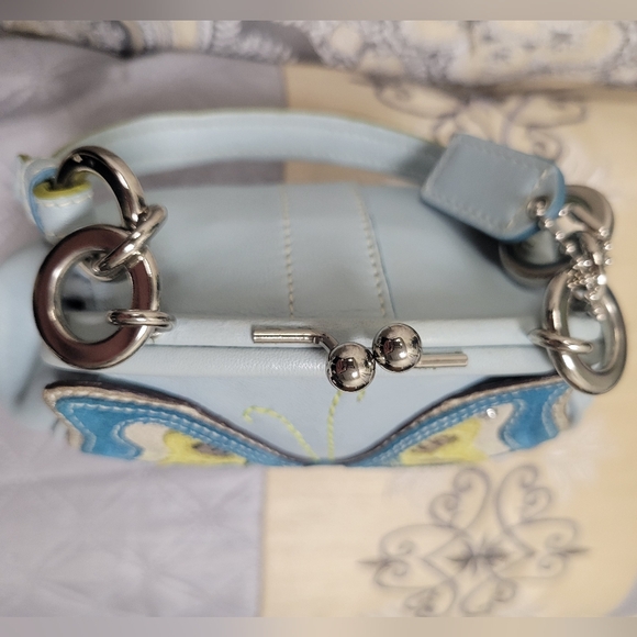 🦄 🦋 COACH BUTTERFLY MOTIF FRAME BAG G05Q-3564 🦋🦄 - Picture 7 of 17
